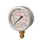 AGTECH glycerin manometer with G 1/4 "bottom connection; 0-400 bar; NS 63mm