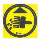 Fassi warning sticker