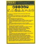 Sticker Safety instructions for using the Fassi crane