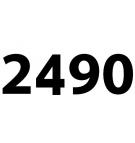 Sticker "2490" 650x150mm